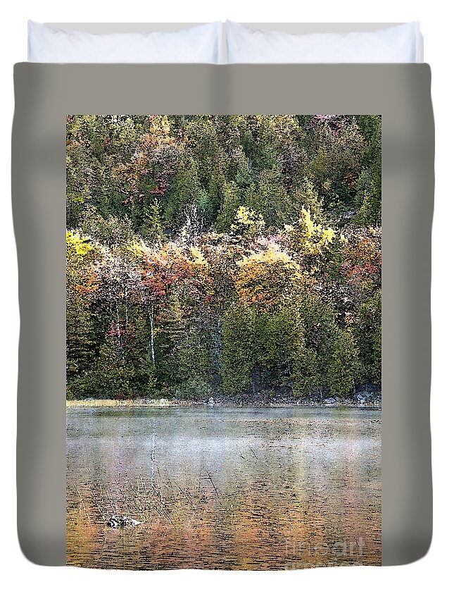 Bubble Pond Duvet Cover featuring the photograph Bubble Pond Acadia National Park by Glenn Gordon