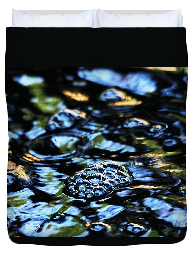 Bubbles Duvet Cover featuring the photograph Bubbles by Trina Ansel