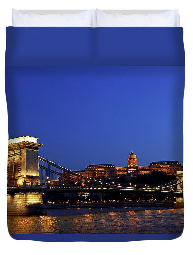 Clear Sky Duvet Cover featuring the photograph Budapest 3 Xxl by Lya cattel