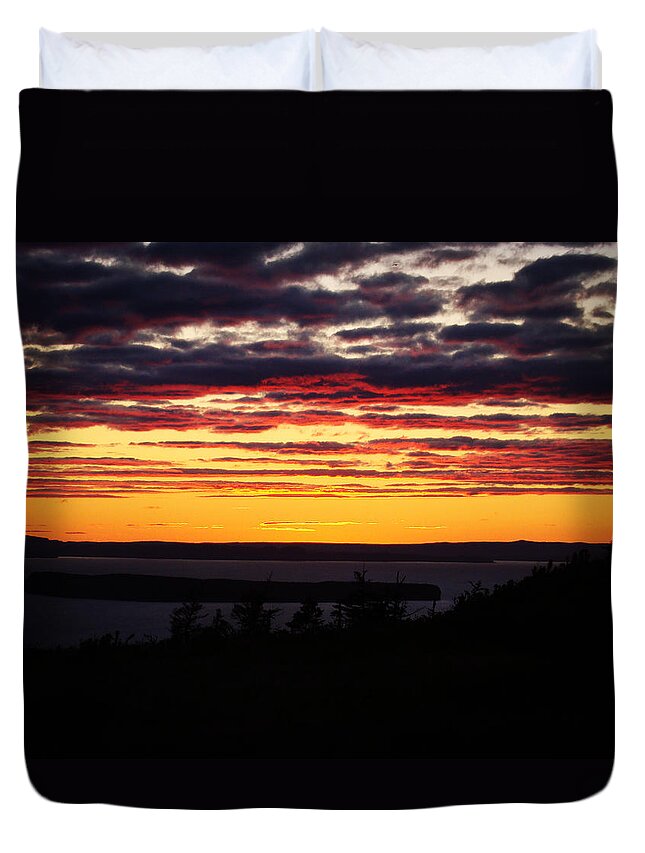 Sky Duvet Cover featuring the photograph Burning by Zinvolle Art