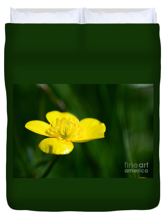 Beauty Duvet Cover featuring the photograph Buttercup In The Meadow by Hannes Cmarits