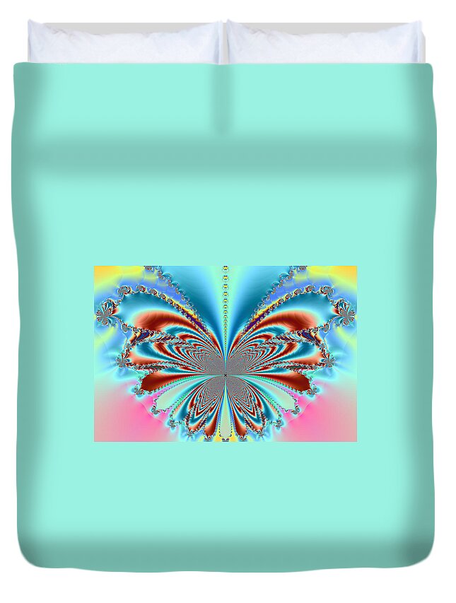 Butterfly Duvet Cover featuring the digital art Butterfly Art by Ester McGuire