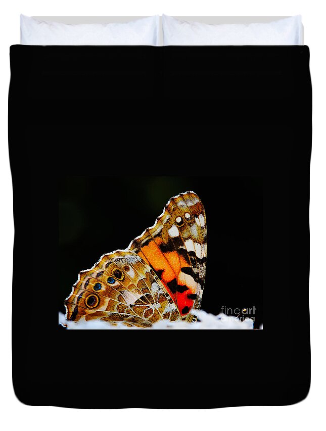 Colorful Duvet Cover featuring the photograph Butterfly wings by Nick Biemans