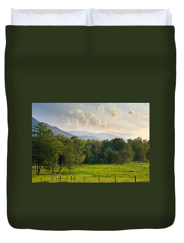 Cades Cove Duvet Cover featuring the photograph Cades Cove by Melinda Fawver