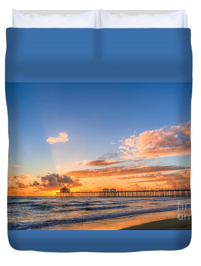 Annual Conference Duvet Cover featuring the photograph California Glow by Andrew Slater