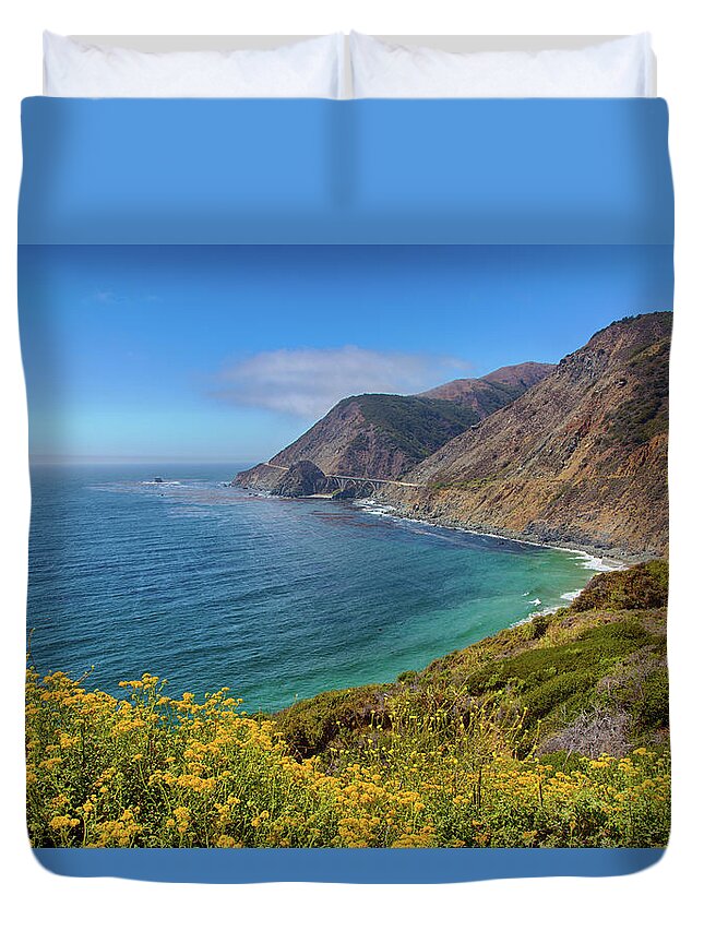 Scenics Duvet Cover featuring the photograph California Highway by Mimi Ditchie Photography