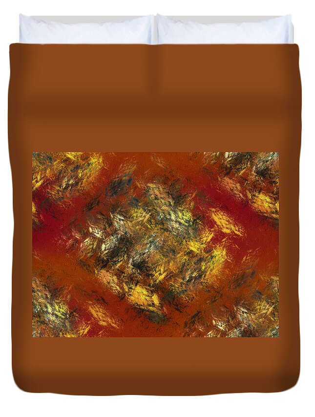 Abstract Duvet Cover featuring the digital art California Night by Jeff Iverson