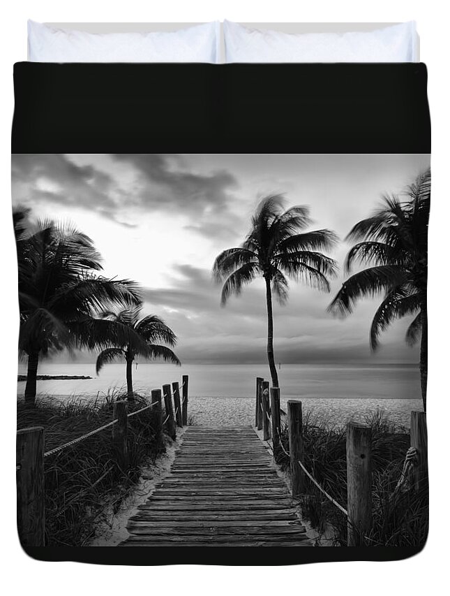 Florida Duvet Cover featuring the photograph Calm Before Storm by Stefan Mazzola