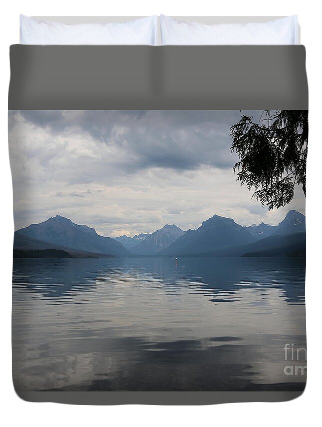 Glacier National Park Duvet Cover featuring the photograph Calm Before the Storm by Carol Groenen