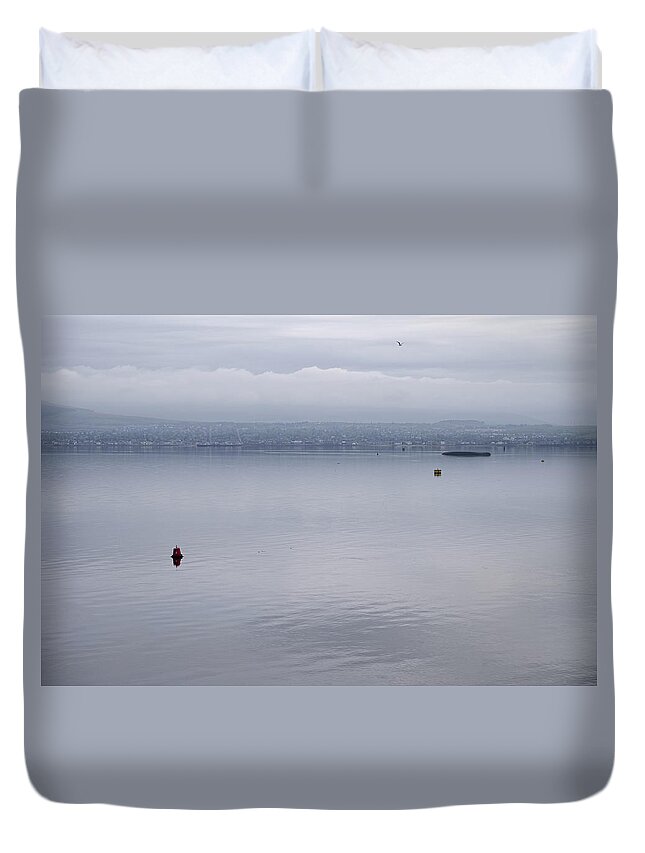 Harbor Duvet Cover featuring the photograph Calm Water by Lucinda Walter