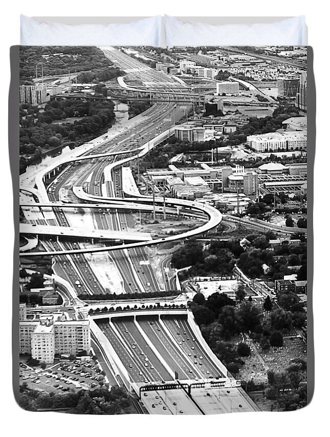 Photography Duvet Cover featuring the photograph Capital Beltway by Nicola Nobile