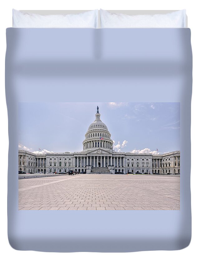 America Duvet Cover featuring the photograph Capitol Building by Peter Lakomy