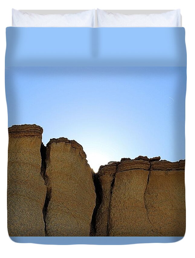 Geology Duvet Cover featuring the photograph Caprock Butte by Scott Carlton