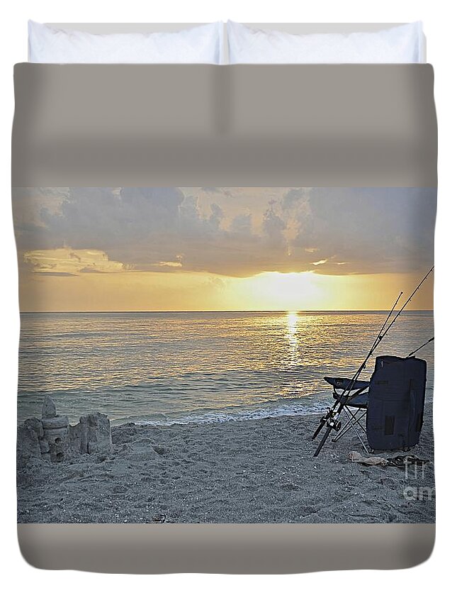 Water Duvet Cover featuring the photograph Captiva Sunset by Carol Bradley