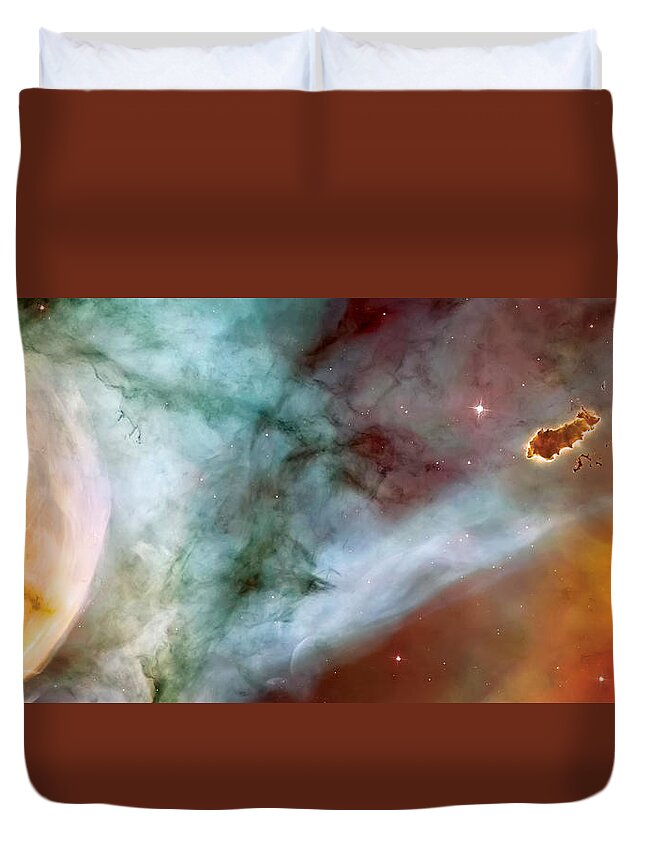 Nebula Duvet Cover featuring the photograph Carina Nebula #4 by Jennifer Rondinelli Reilly - Fine Art Photography
