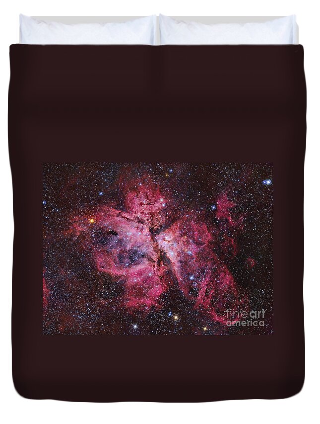 Horizontal Duvet Cover featuring the photograph Carina Nebula by Roberto Colombari