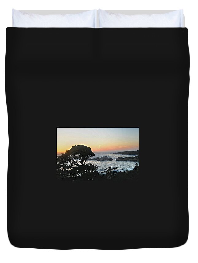 California Sunset Duvet Cover featuring the photograph Carmel's Scenic Beauty by Kristina Deane