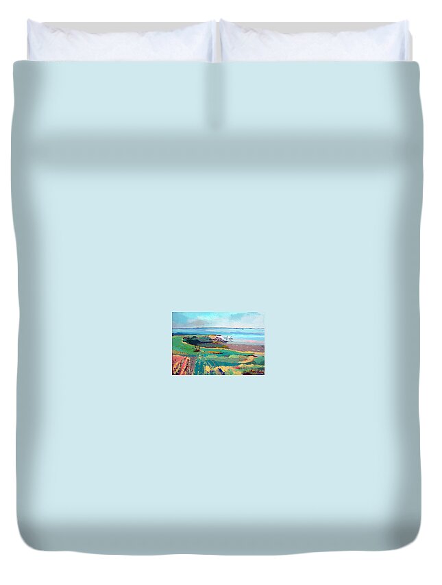 Moulin Dore Duvet Cover featuring the painting Fishing Inn by Kim PARDON