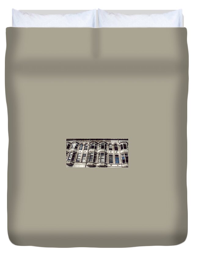 Building Duvet Cover featuring the photograph Carson Block by Melanie Lankford Photography