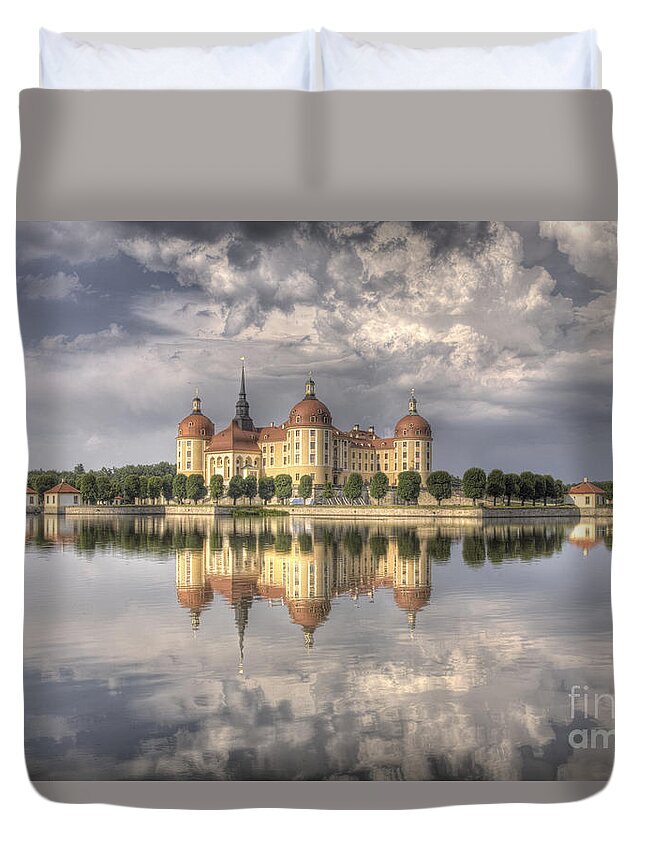 Castle Duvet Cover featuring the photograph Castle in the Air by Heiko Koehrer-Wagner