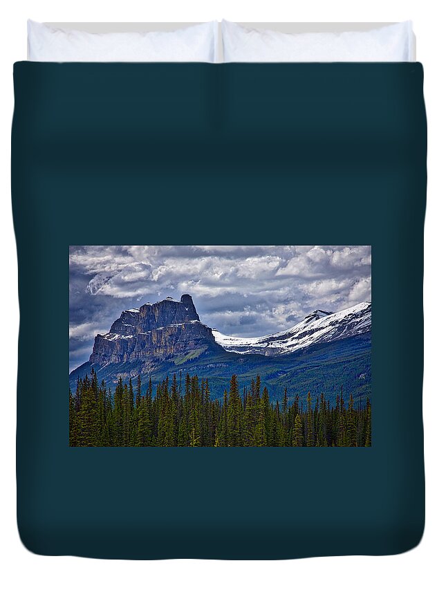 Banff Duvet Cover featuring the photograph Castle Mountain - Banff by Stuart Litoff