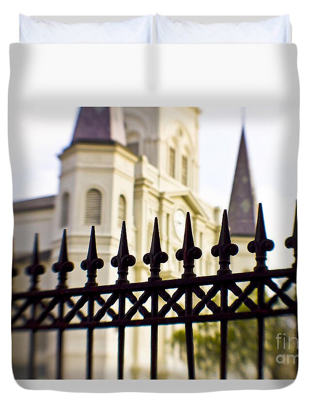 St. Louis Cathedral Duvet Cover featuring the photograph Cathedral Basilica by Scott Pellegrin