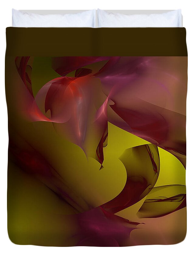 Abstract Duvet Cover featuring the digital art Cause An Effect by Jeff Iverson