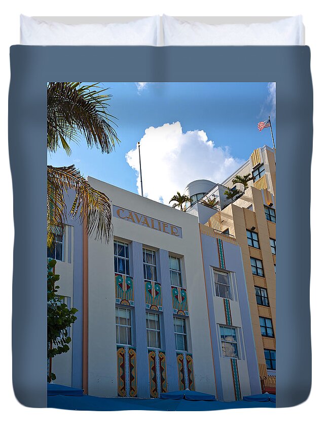 1930s Duvet Cover featuring the photograph Cavalier in South Beach by Ed Gleichman