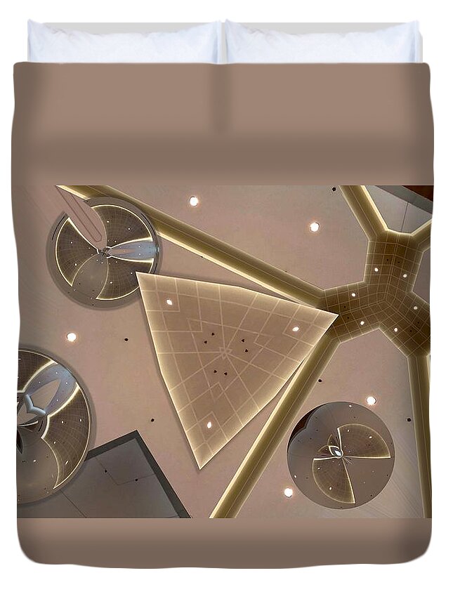 Abstract Duvet Cover featuring the digital art Ouija Pattern by Ronald Bissett