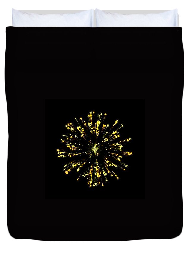 Fireworks Duvet Cover featuring the painting Celebration 9 by Movie Poster Prints