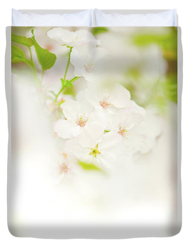 Season Duvet Cover featuring the photograph Cerry Blossom by Mmac72