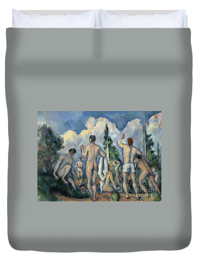 19th Century Duvet Cover featuring the painting CEZANNE BATHERS c1890 by Granger