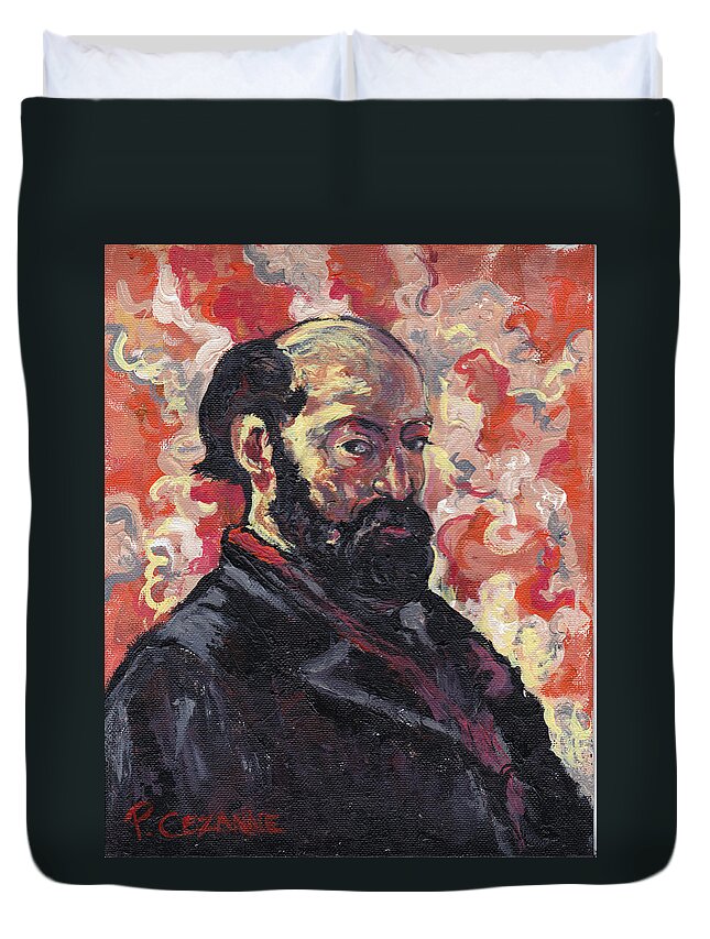Cezanne Duvet Cover featuring the painting Cezanne by Tom Roderick