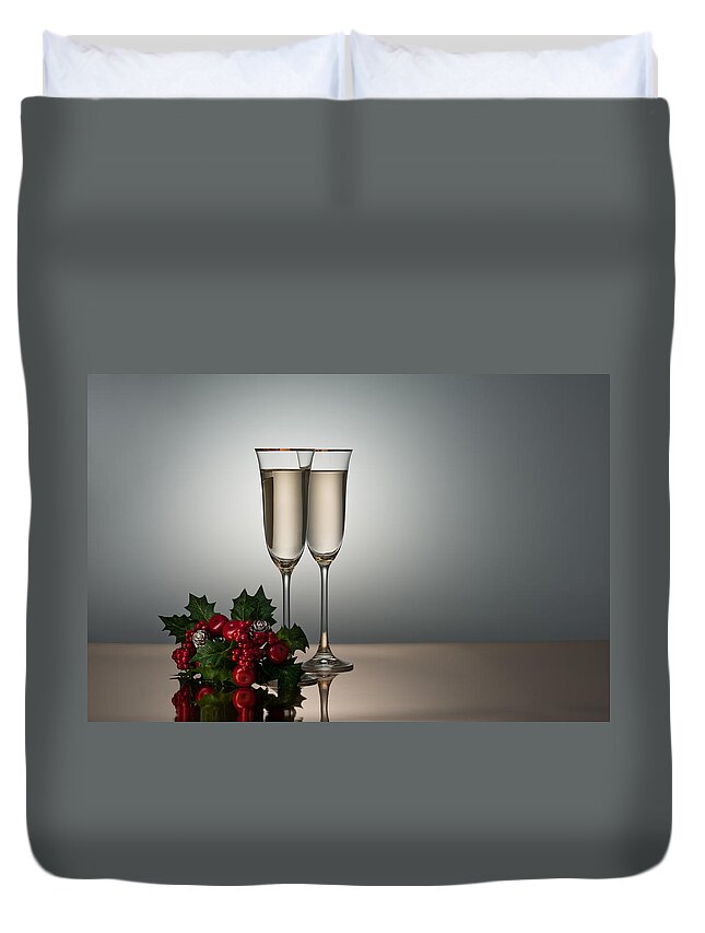 Luxury Duvet Cover featuring the photograph Champagne by U Schade
