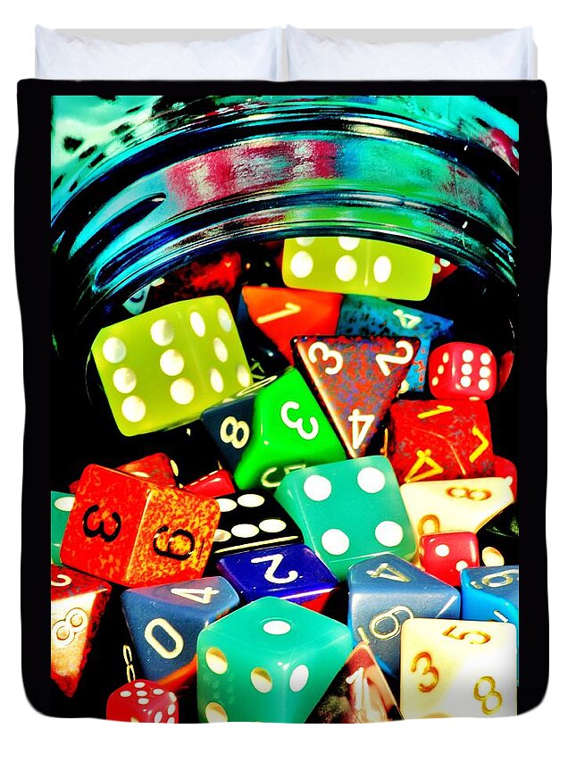 Games Duvet Cover featuring the photograph Chance by Benjamin Yeager
