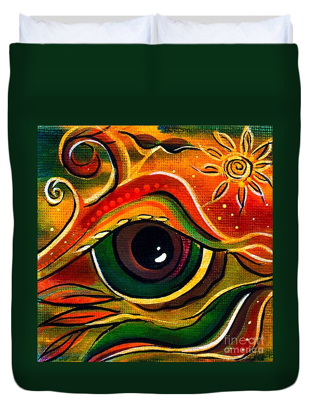 Deborha Kerr Duvet Cover featuring the painting Charismatic Spirit Eye by Deborha Kerr