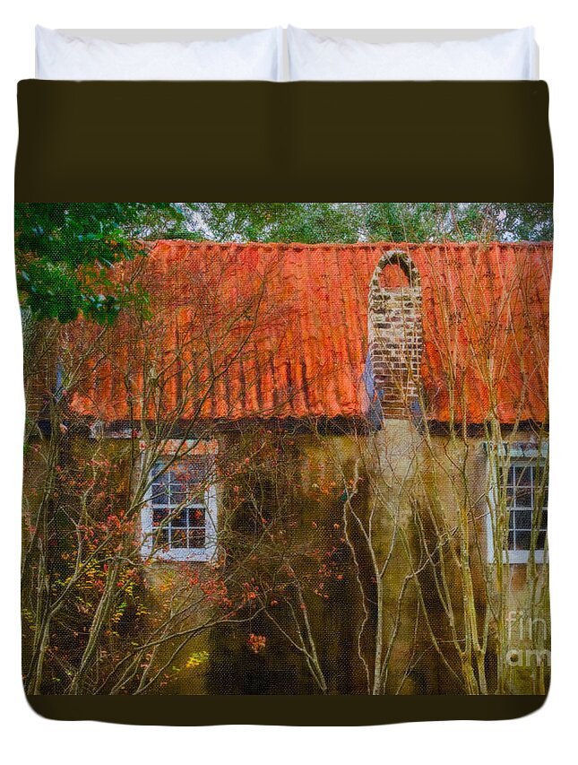 Charleston Duvet Cover featuring the photograph Charleston Carriage House by Dale Powell