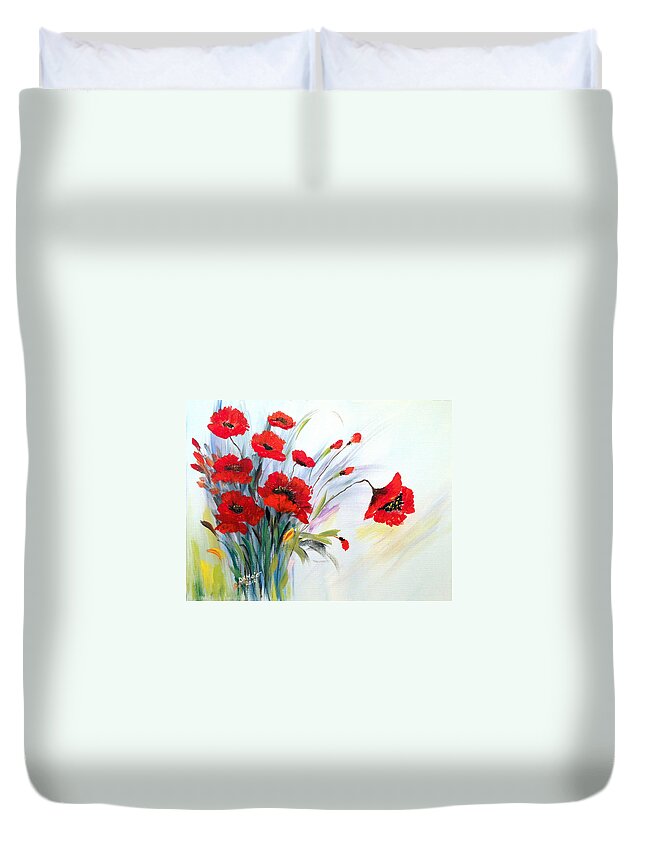 Charming Duvet Cover featuring the painting Charming by Dorothy Maier