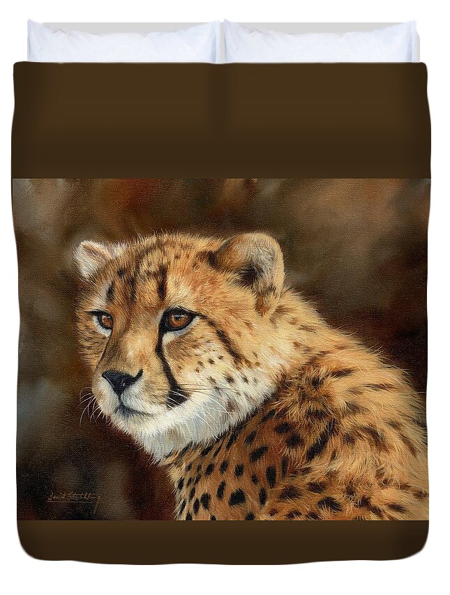 Cheetah Duvet Cover For Sale By David Stribbling