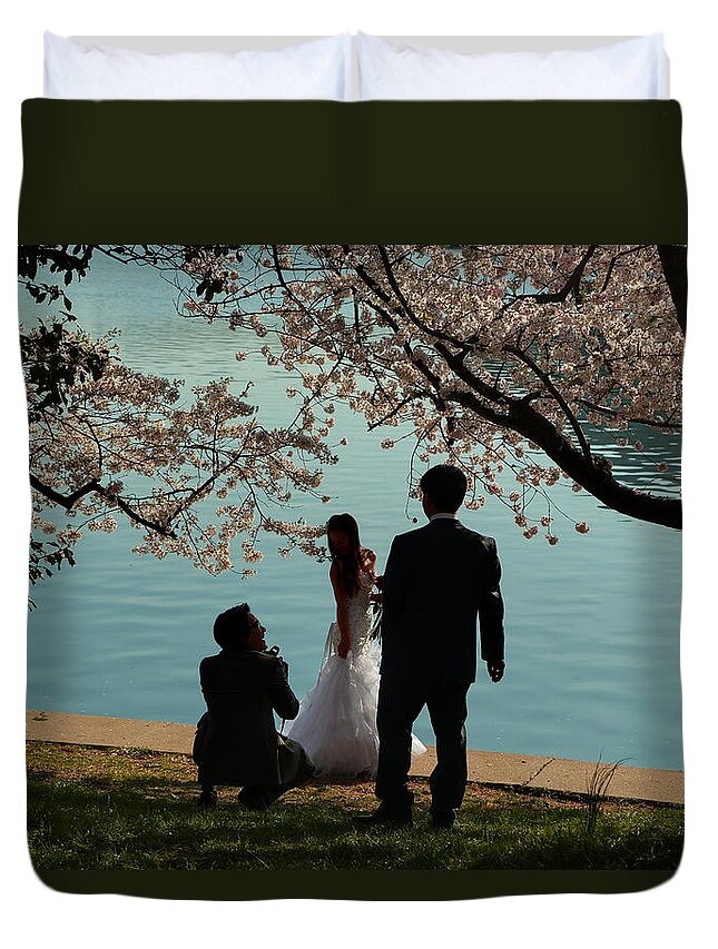 Architectural Duvet Cover featuring the photograph Cherry Blossoms 2013 - 054 by Metro DC Photography