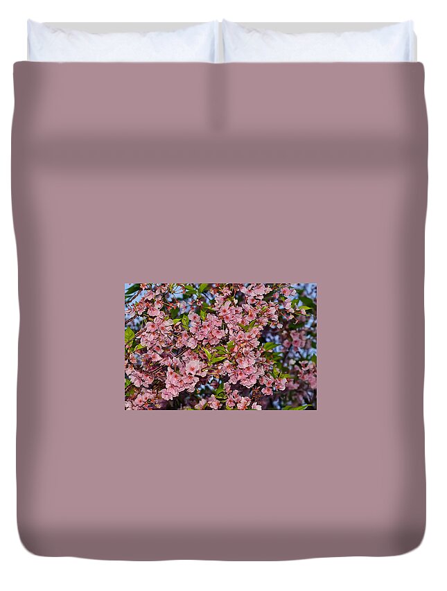 America Duvet Cover featuring the photograph Cherry Blossoms in Our Nation's Capital by Mitchell R Grosky