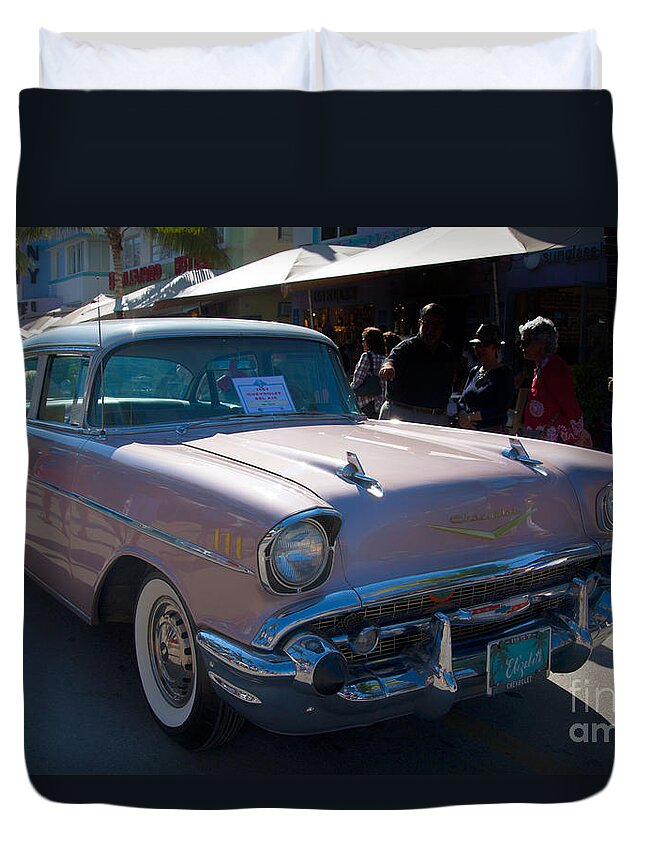 Cars Duvet Cover featuring the digital art Chevrolet by Carol Ailles