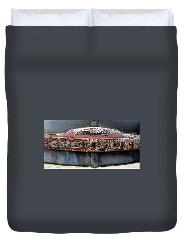 Chevrolet Duvet Cover featuring the photograph Chevrolet by Kathy Clark