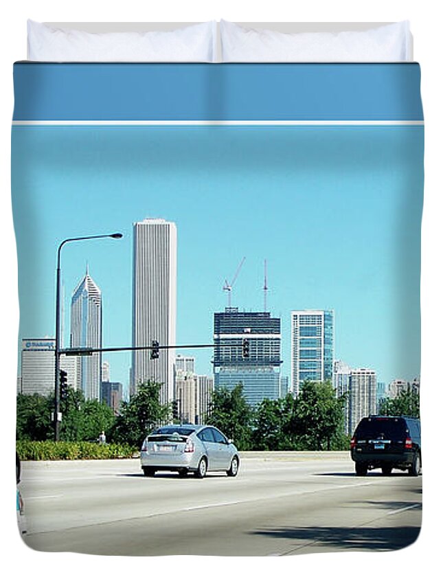 Chicago Duvet Cover featuring the photograph Chicago PD by Thomas Woolworth