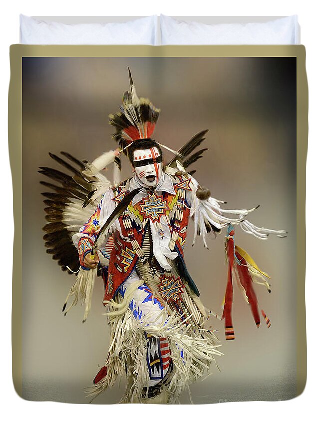 Indigenous Duvet Cover featuring the photograph Pow Wow Dreamtime 1 by Bob Christopher