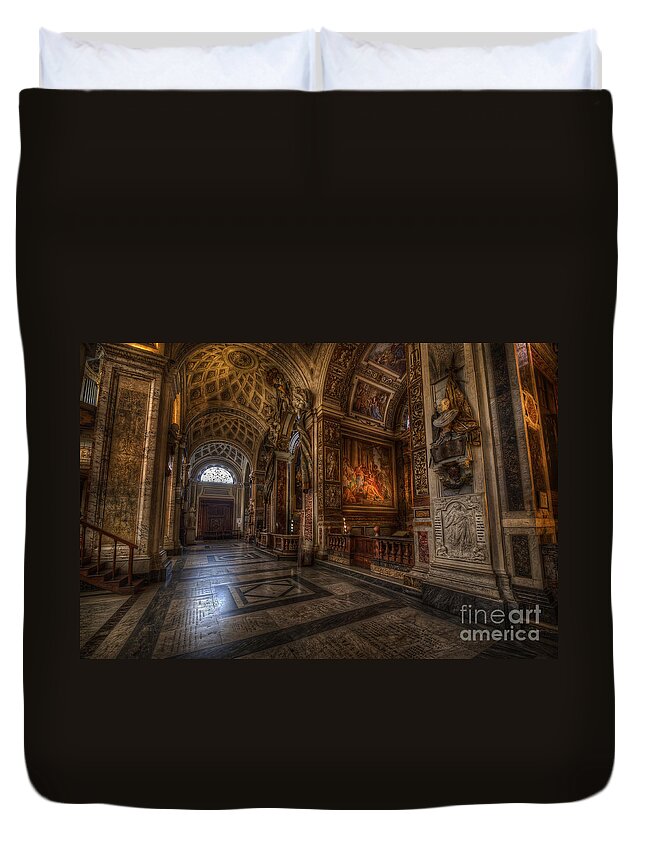 Yhun Suarez Duvet Cover featuring the photograph Chiesa San Luigi dei Francesi 2.0 by Yhun Suarez