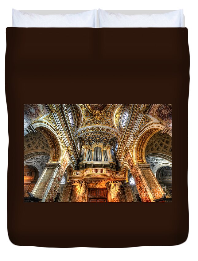 Yhun Suarez Duvet Cover featuring the photograph Chiesa San Luigi dei Francesi by Yhun Suarez