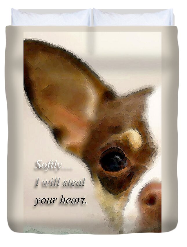 Chihuahua Dog Art The Thief Duvet Cover For Sale By Sharon Cummings