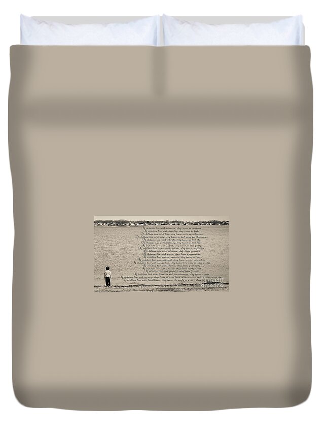 Children Duvet Cover featuring the photograph Children Learn What They Live 2 by Andrea Anderegg