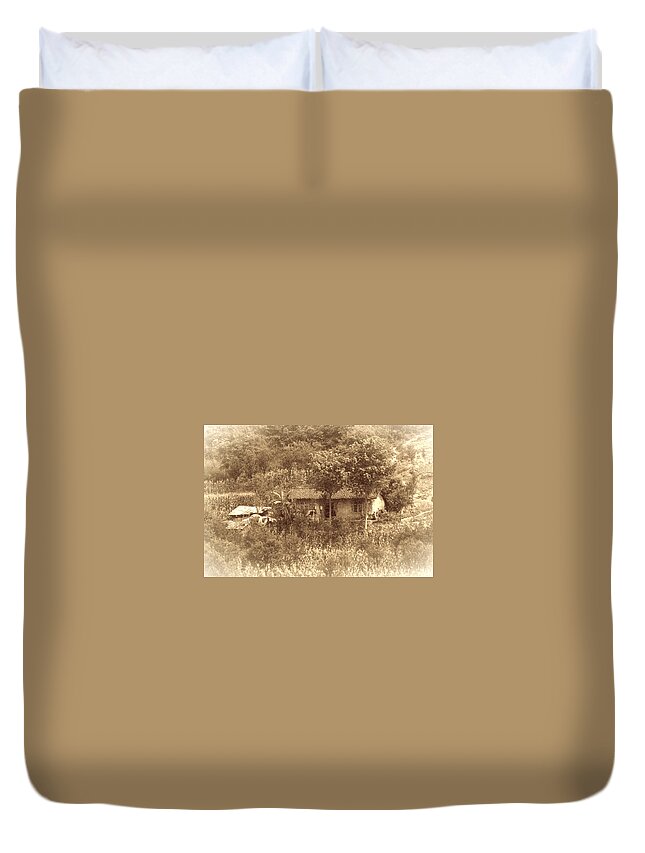 Chinese House Duvet Cover featuring the photograph Chinese house by Tracy Winter